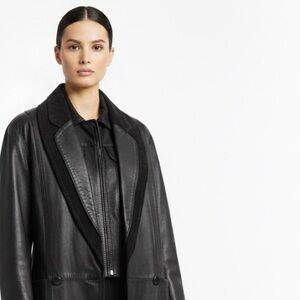 D.A..N.Y 90s Leather Trench Coat